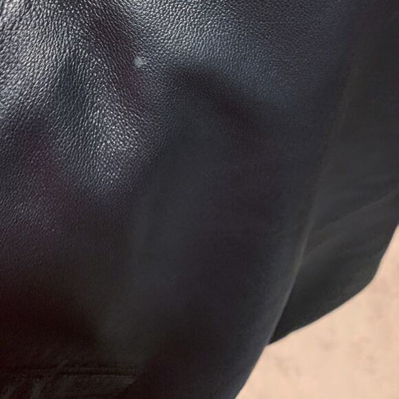 BOSTON DESIGN STUDIO Black Leather A-line Lined Skirt size 4 - Picture 9 of 9